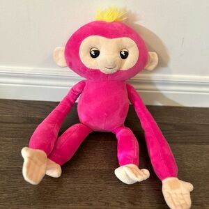 Large Bella Pink Fingerlings Hugs Plush Interactive Monkey - Works-